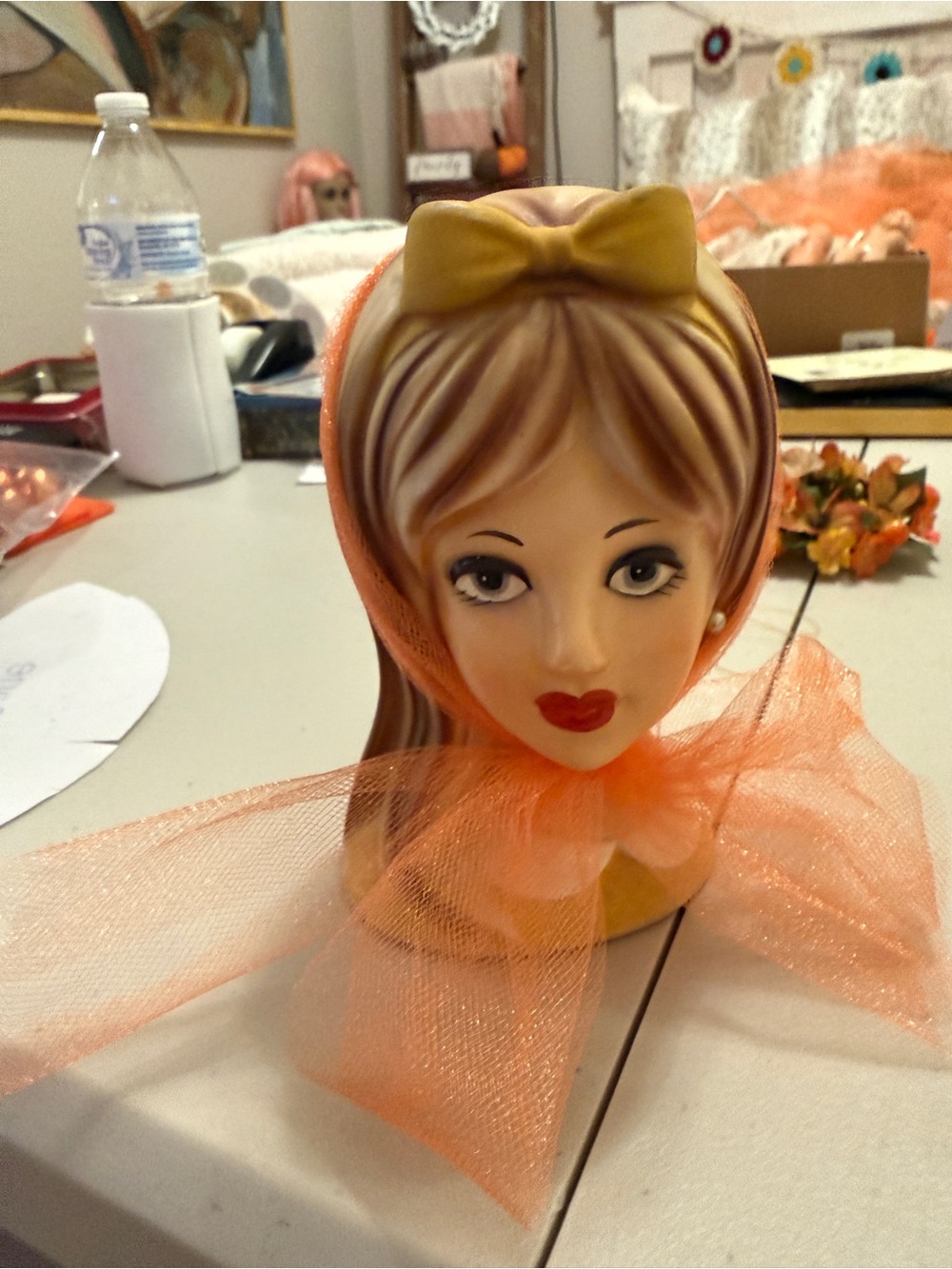 OOAK Fall Teen Witch Head Vase made by Me! - Picture 3 of 17